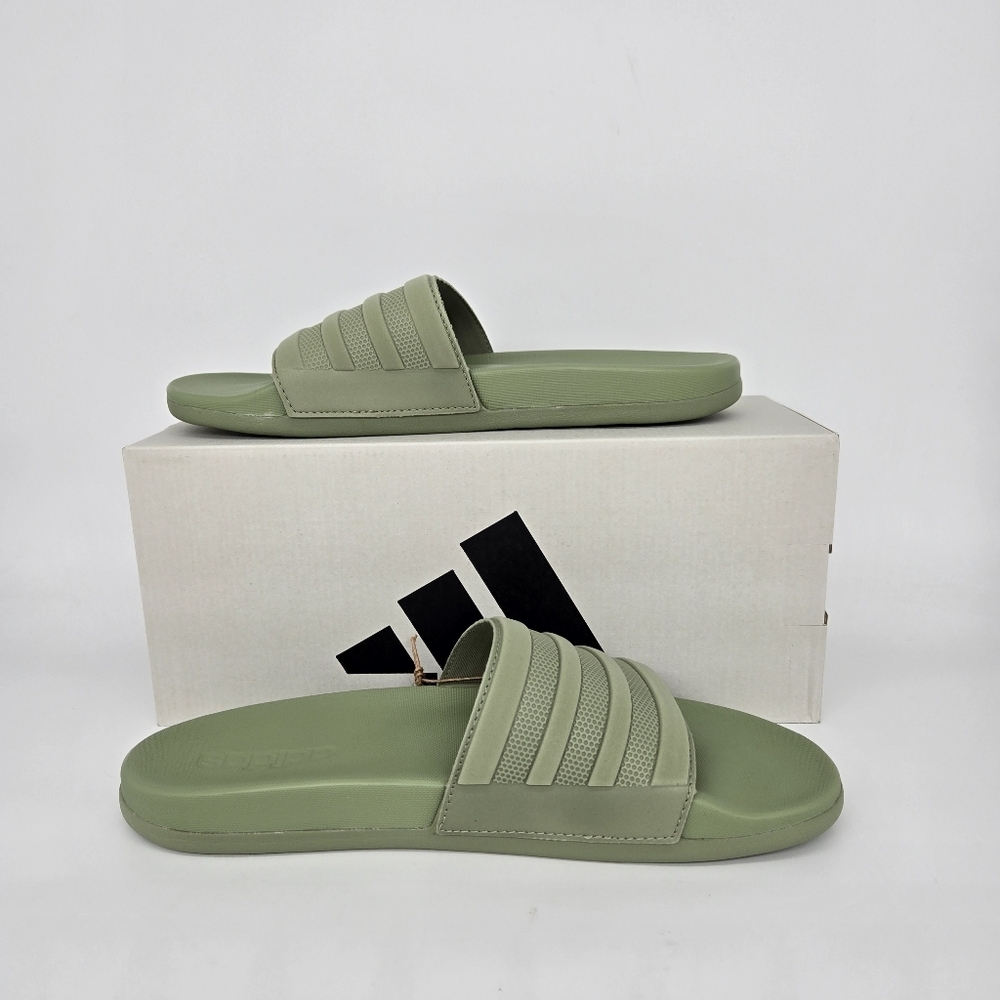 New adidas Adilette Comfort Slides Tent Green Men's Shoes Size 10 - Picture 6 of 8